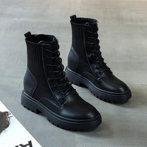 Petite Inner Heel Lace Up Boots GS225