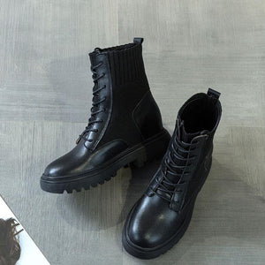 Petite Inner Heel Lace Up Boots GS225