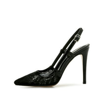 Petite Lace Mesh Slingback Heels GS20