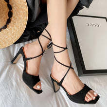 Petite Open Toe Heeled Strappy Sandals DS252