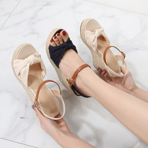 Petite Open Toe Wedge Sandals GS70