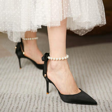 Petite Pearl Ankle Strap Heels ES65