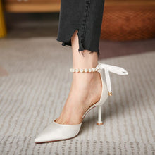 Petite Pearl Ankle Strap Heels ES65