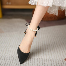 Petite Pearl Ankle Strap Heels ES65
