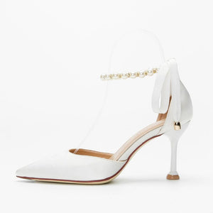 Petite Pearl Ankle Strap Heels ES65