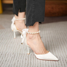 Petite Pearl Ankle Strap Heels ES65