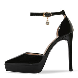 Petite Platform Ankle Strap High Heels GS139