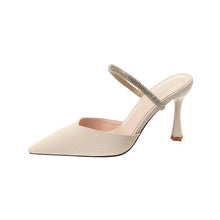 Petite Pointed Rhinestone Strap Heeled Sandals ES72