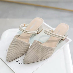 Petite Pointed Slip On Summer Sandals DS266