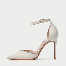 Petite Pointy Ankle Strap Leather Heels DS262