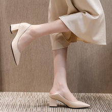 Petite Pointy Chunky Heel Shoes GS17