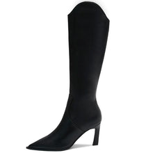 Petite Pointy High Heel Leather Boots DS338