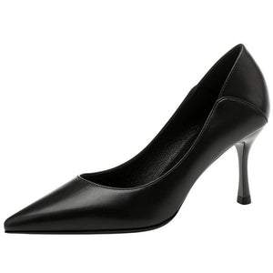 Petite Pointy Kitten Mid Heel Shoes JLXY12
