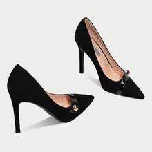 Petite Pointy Leather High Heel Shoes For Women DS163