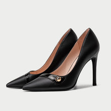 Petite Pointy Leather High Heel Shoes For Women DS163