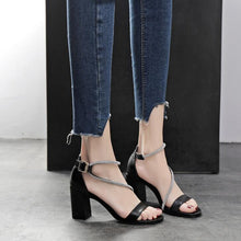 Petite Size 1 Block Heel Sandals For Women GS357