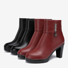 Petite Size Block Chunky Heel Boots AP28