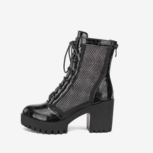 Petite Size Block Chunky Mid Heel Short Boots AS259