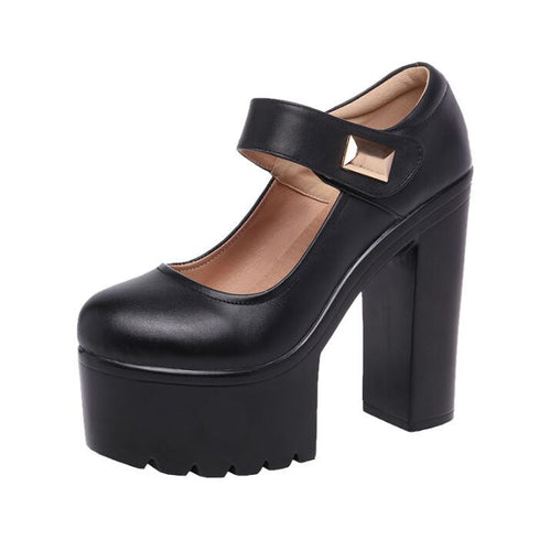 Petite Size Chunky Heel Pumps AP23