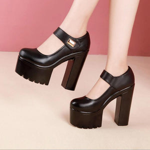 Petite Size Chunky Heel Pumps AP23