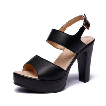 Petite Size Peep Chunky Heel Shoes QNML11