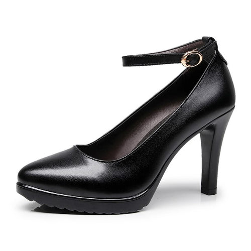 Women's Petite Size Platform Ankle Strap Pump Shoes AS279