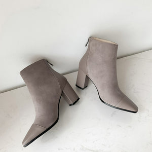 Petite Size Pointy Ankle Short Boots DS393