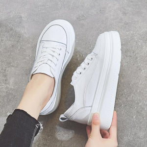 Petite Size Thick Sole White Sneakers GS165