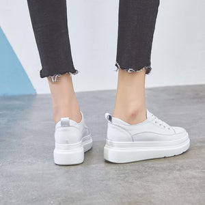 Petite Size Thick Sole White Sneakers GS165