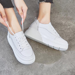 Petite Size Thick Sole White Sneakers GS165