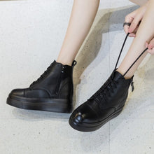 Petite Size Thicksole Side Zipper Boots DS366