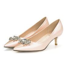 Petite Slik Satin Mid Heel Pumps ANLE12