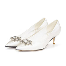 Petite Slik Satin Mid Heel Pumps ANLE12