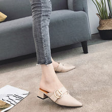 Petite Slip On Pointed Sandals With Buckle DS280