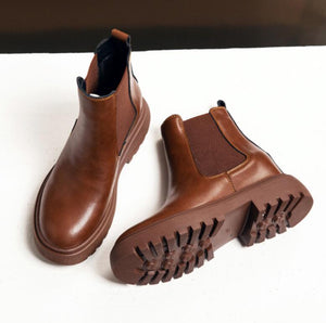 Petite Slip On Thicksole Inner Heel Boots LQSW11