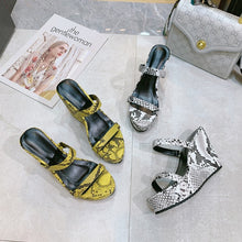 Petite Snake Print Summer Wedge Sandals DS238