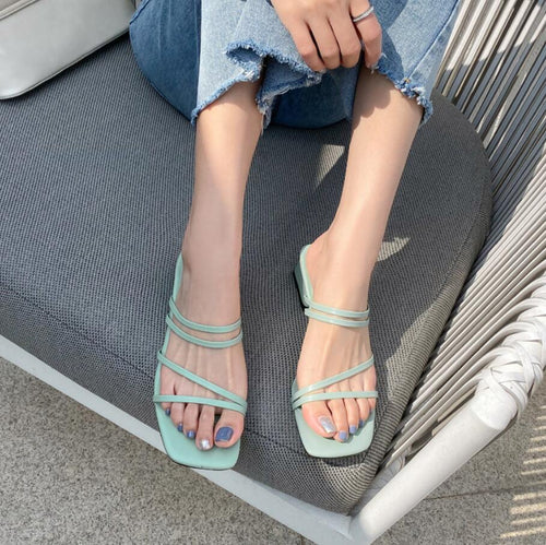 Petite Square Toe Strappy Sandals GS342