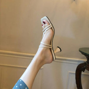 Petite Strappy Mid Heel Sandals GS136
