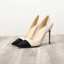 Petite Suede Heels With Toe Cap GS52