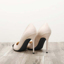 Petite Suede Heels With Toe Cap GS52