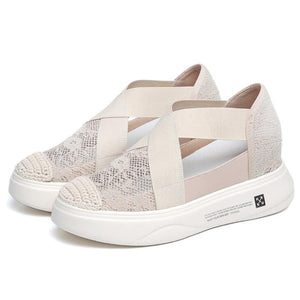 Petite Thicksole Cross Strap Espadrilles LQSW13