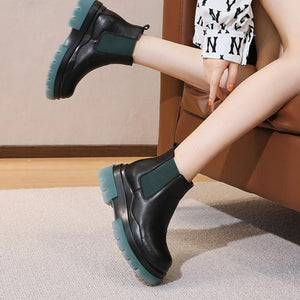 Petite Thicksole Platform Ankle Boots GS229