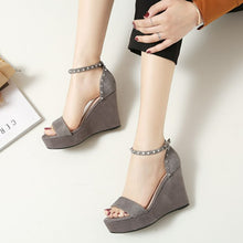 Petite Wedge Heel Ankle Strap Shoes GS13