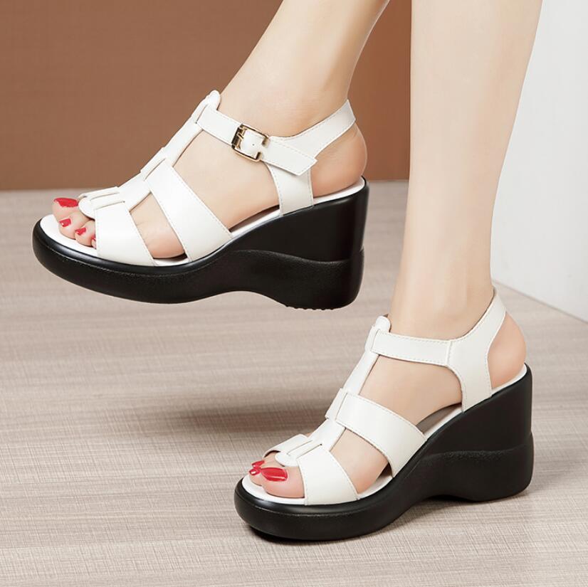 Petite Wedge Heel Strap Sandals GS108
