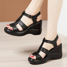 Petite Wedge Heel Strap Sandals GS108