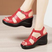 Petite Wedge Heel Strap Sandals GS108