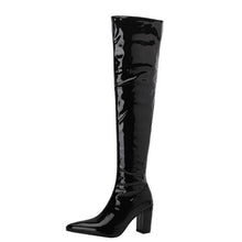Petite Wide Calf Patent Long Boots GS154