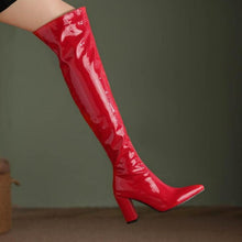 Petite Wide Calf Patent Long Boots GS154