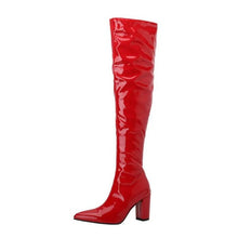 Petite Wide Calf Patent Long Boots GS154