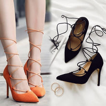 Petite Feet Women's Sexy Lace Up Dress High Heel Pumps